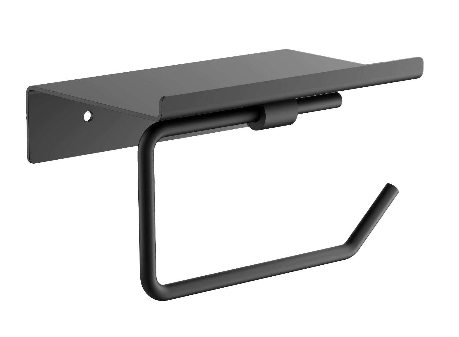 

Держатель туалетной бумаги BELZ B900 B9001-7 с полкой для телефона, черный