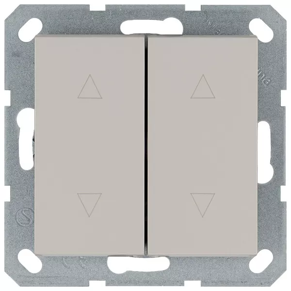 

Выключатель двухклавишный для штор 10A 250V с накладкой, цвет Тауп Jasmart G3028T