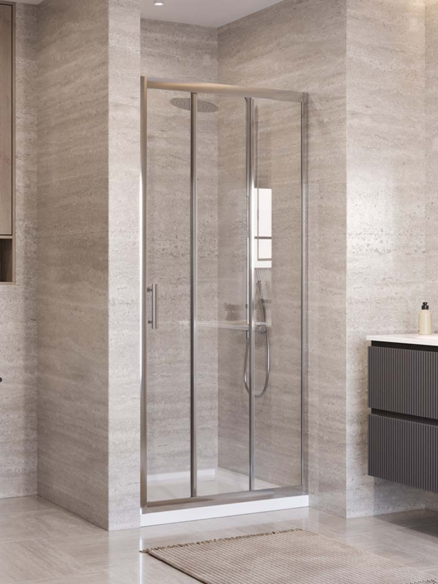 Душевая дверь в нишу BelBagno Формат (Uno) 195-BF-3-110-C-Cr профиль хром, стекло прозрачное