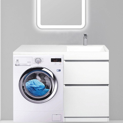 

Тумба с раковиной Style Line Даллас 120 Люкс Plus напольная, белая, эмаль R