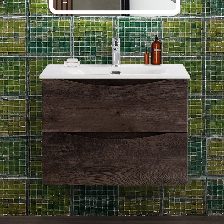 

Тумба с раковиной BelBagno Marino-cer-n 70 подвесная, rovere nature grigio