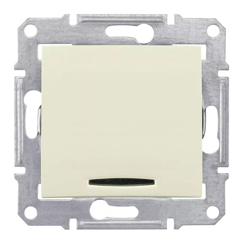 Выключатель одноклавишный с синей подсветкой Schneider Electric Sedna 10A 250V SDN1400147