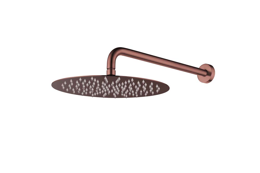 Верхний душ с кронштейном UNO Copper Brushed 30cm латунь