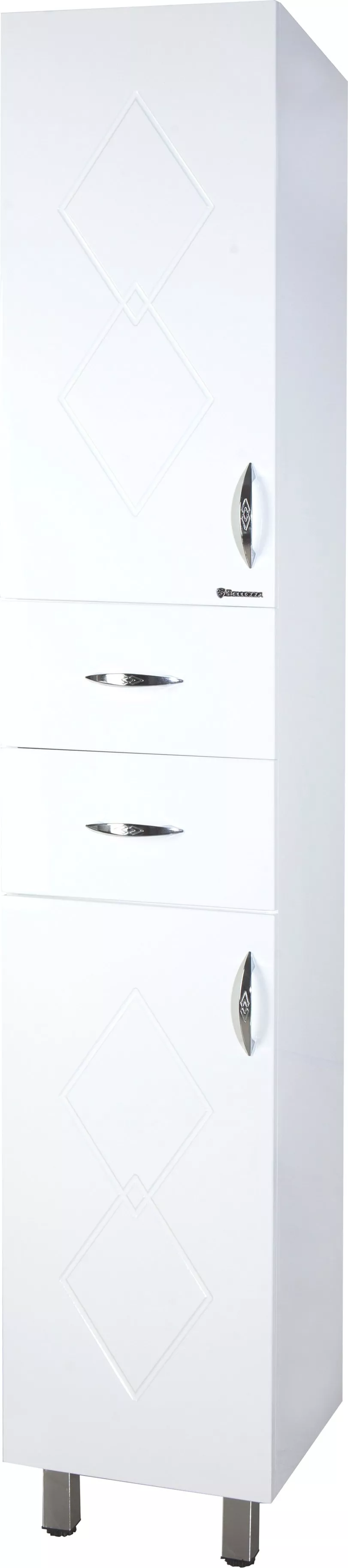 Шкаф-пенал Bellezza Элеганс 35 с бельевой корзиной универсальный, размер 35, цвет белый 4628604120014 - фото 1