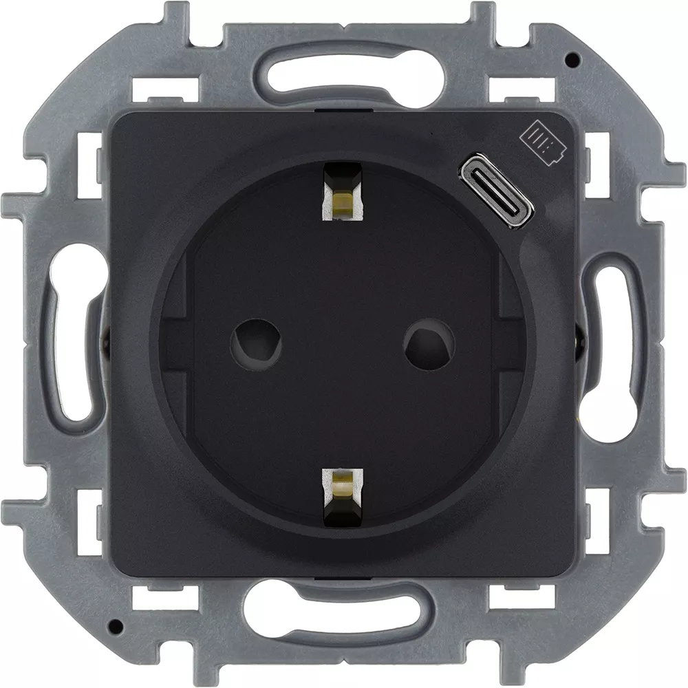 

Розетка с/з с USB тип C со шторками Legrand Inspiria 673773