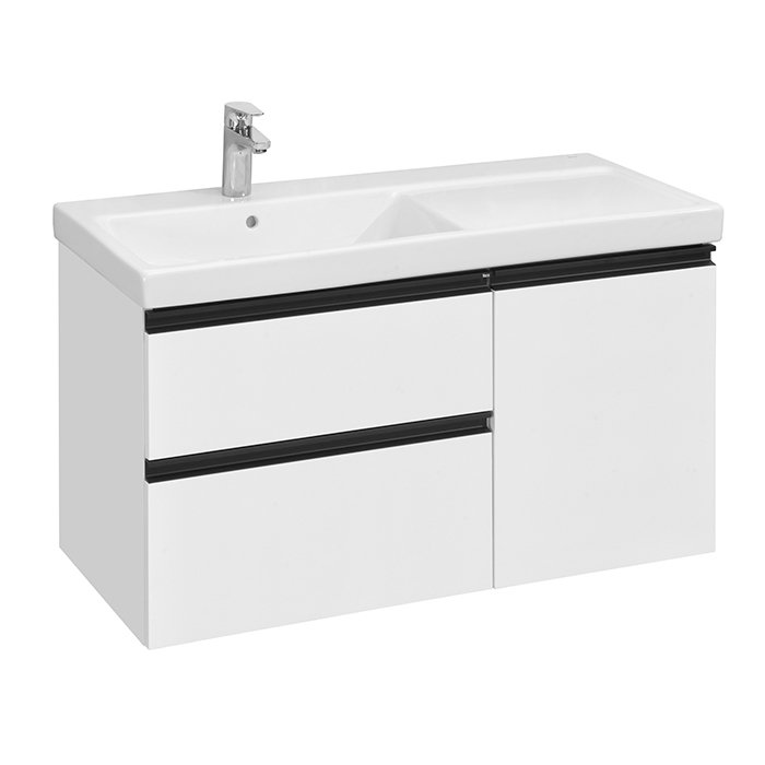 

Z_Тумба под раковину Roca Domi 100 белый глянец 2 ящика, левая 857626806