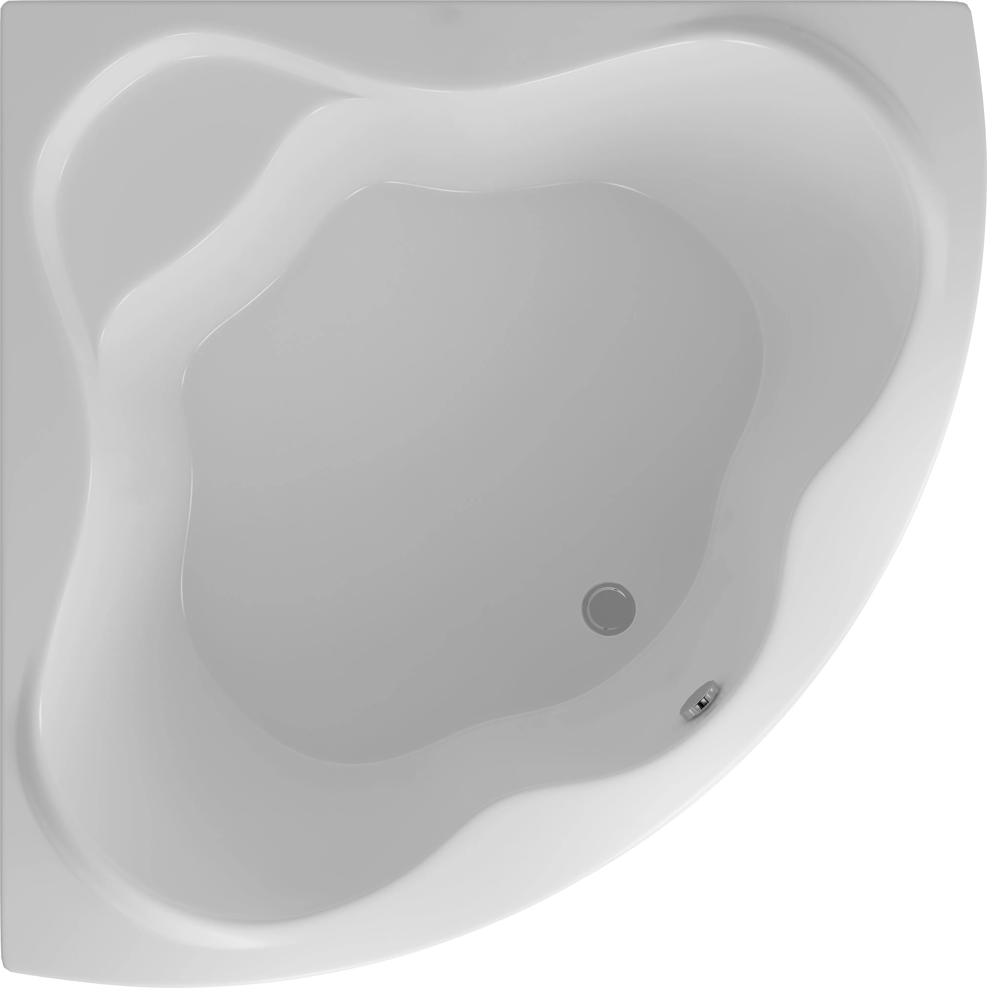 Акриловая ванна Акватек Галатея 135x135 с фронтальным экраном, цвет белый GAL135-0000022 - фото 1