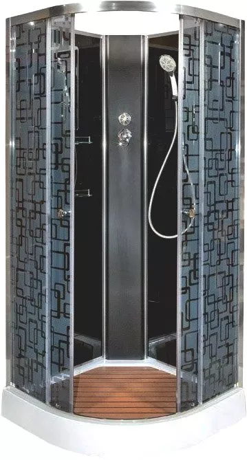 

Душевая кабина DETO BM1510NBLACK с средним поддоном, без крыши