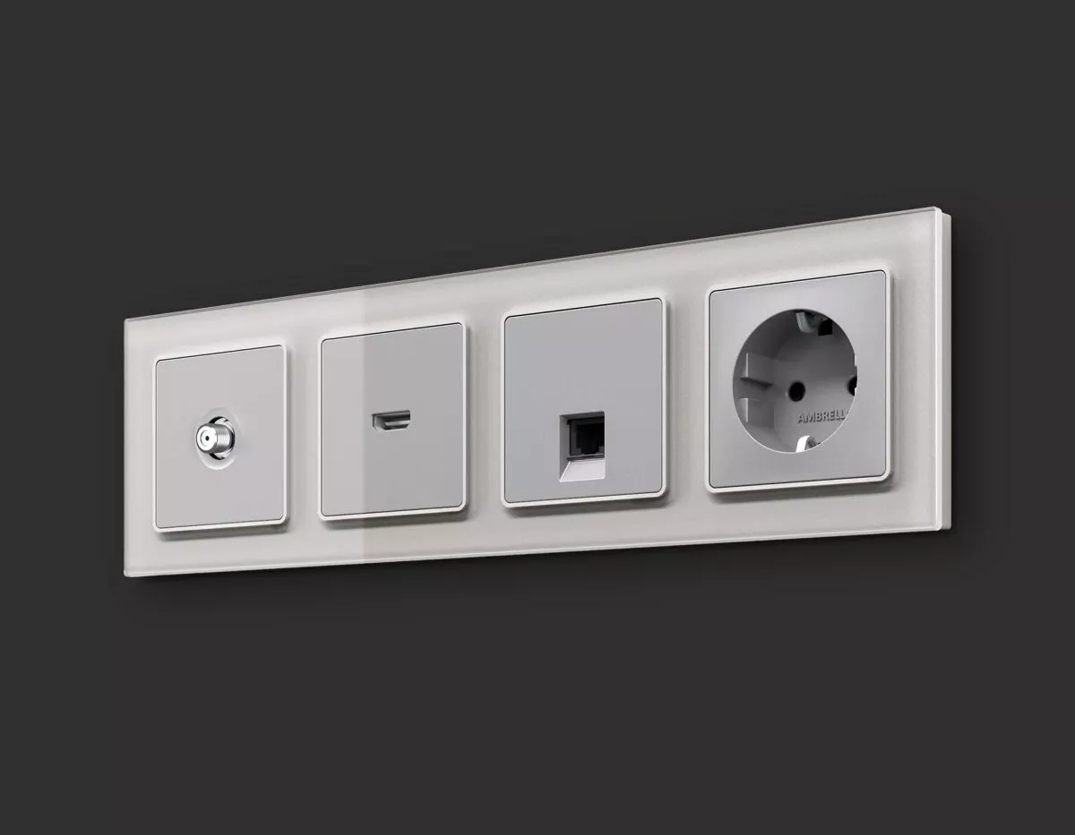 

Комплект механизма TV розетки SAT 5-2400MHz 3.5dB Alfa Серебро глянец Quant Ambrella Volt MA413050 (AP4130, VM215)