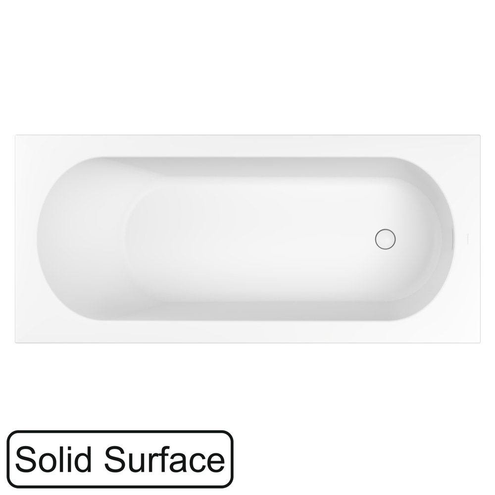 

Ванна из искусственного камня WHITECROSS Gin 170x75 см, пристенная, матовая белая, на ножках, со сливом-переливом, фурнитура белая