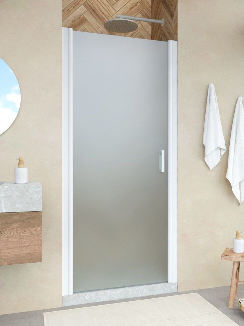 

Душевая дверь в нишу Vegas Glass EP Novo h2000 90 01 10 90 см, профиль белый, стекло сатин