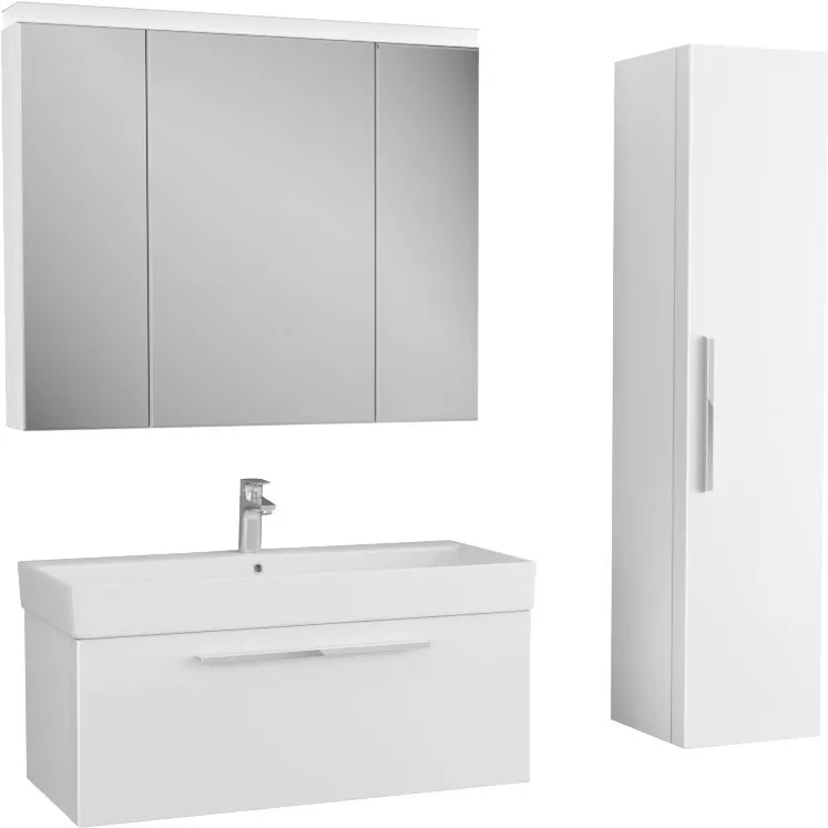 Мебель для ванной Owl 1975 Ragnar 100 белая, 1 ящик, 1 внутренний