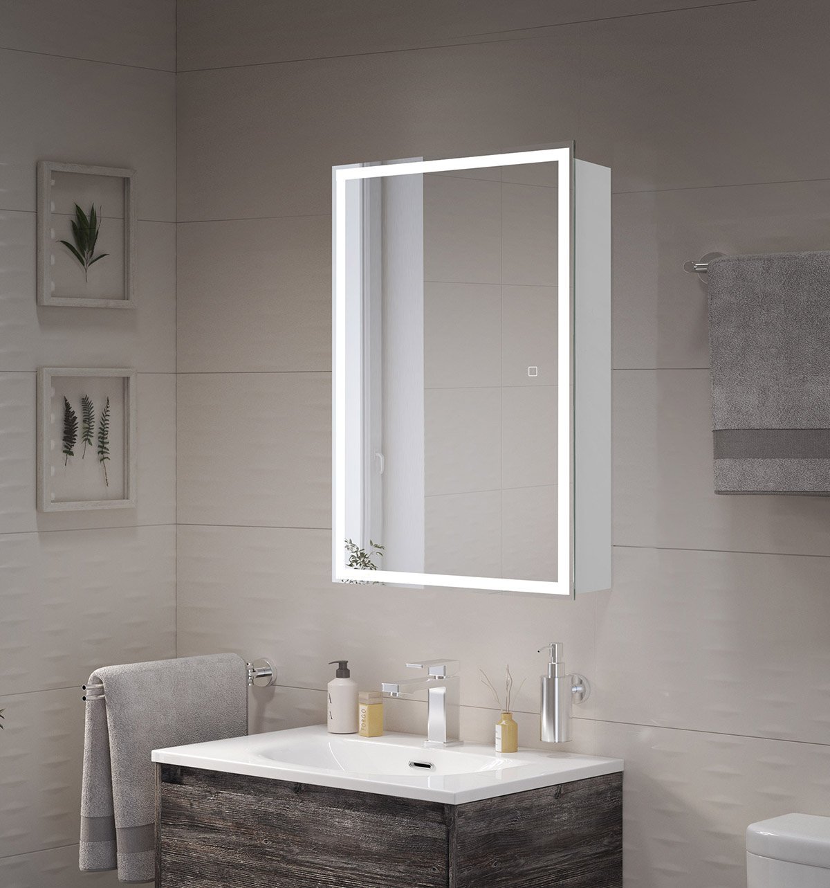 

Зеркало-шкаф BelBagno 50x80 с подсветкой