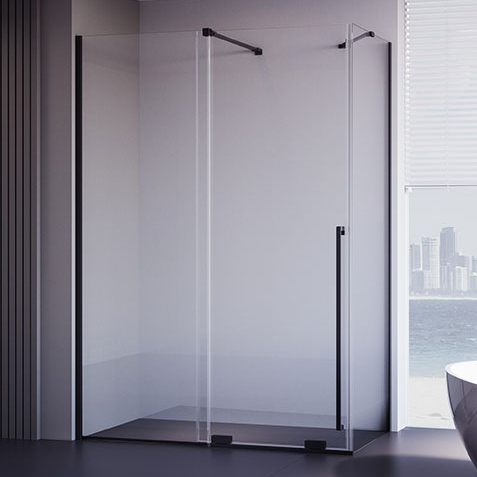 

Душевой уголок Veconi Premium Trento PTC-SP-50B 150х80 см, профиль матовый черный, стекло прозрачное