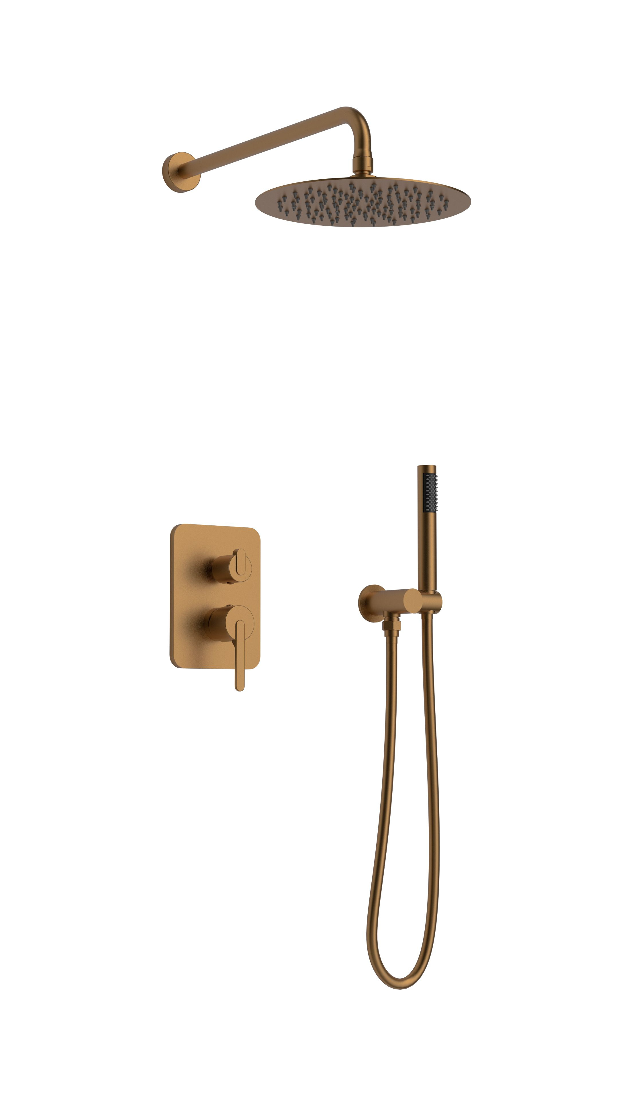 Душевой комплект AltroBagno Unione AltroBagnoUnione040109BC С ВНУТРЕННЕЙ ЧАСТЬЮ матовая медь 46060₽