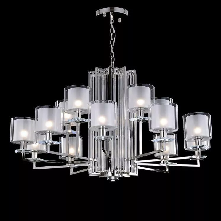 

Подвесная люстра Crystal Lux Nicolas SP-PL10+5 Nickel/White