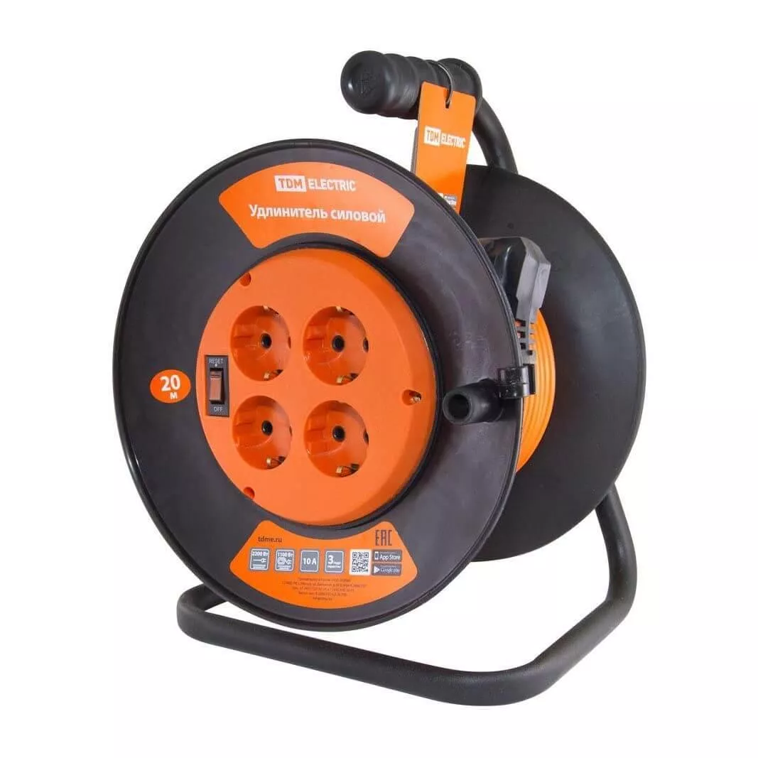 

Удлинитель силовой TDM Electric УК6-004 4гн 20м б/з SQ1301-0560