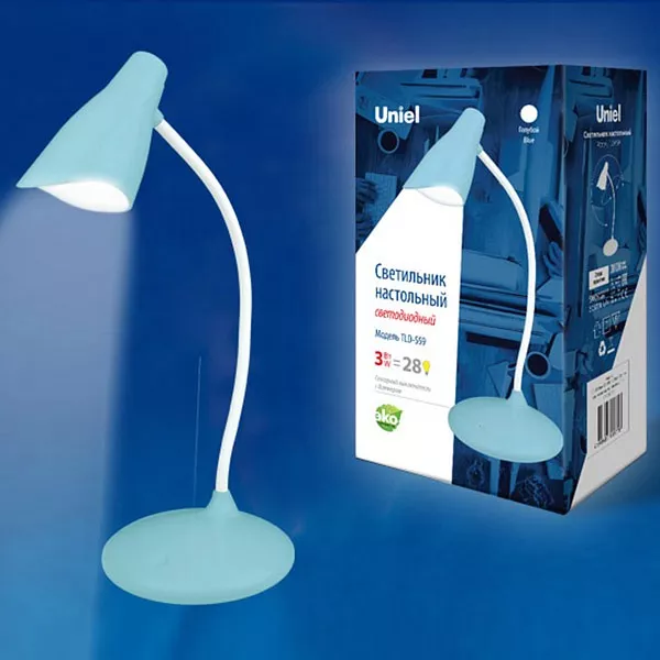 

Настольная лампа Uniel TLD-559 Blue/LED/280Lm/5000K/Dimmer UL-00004142