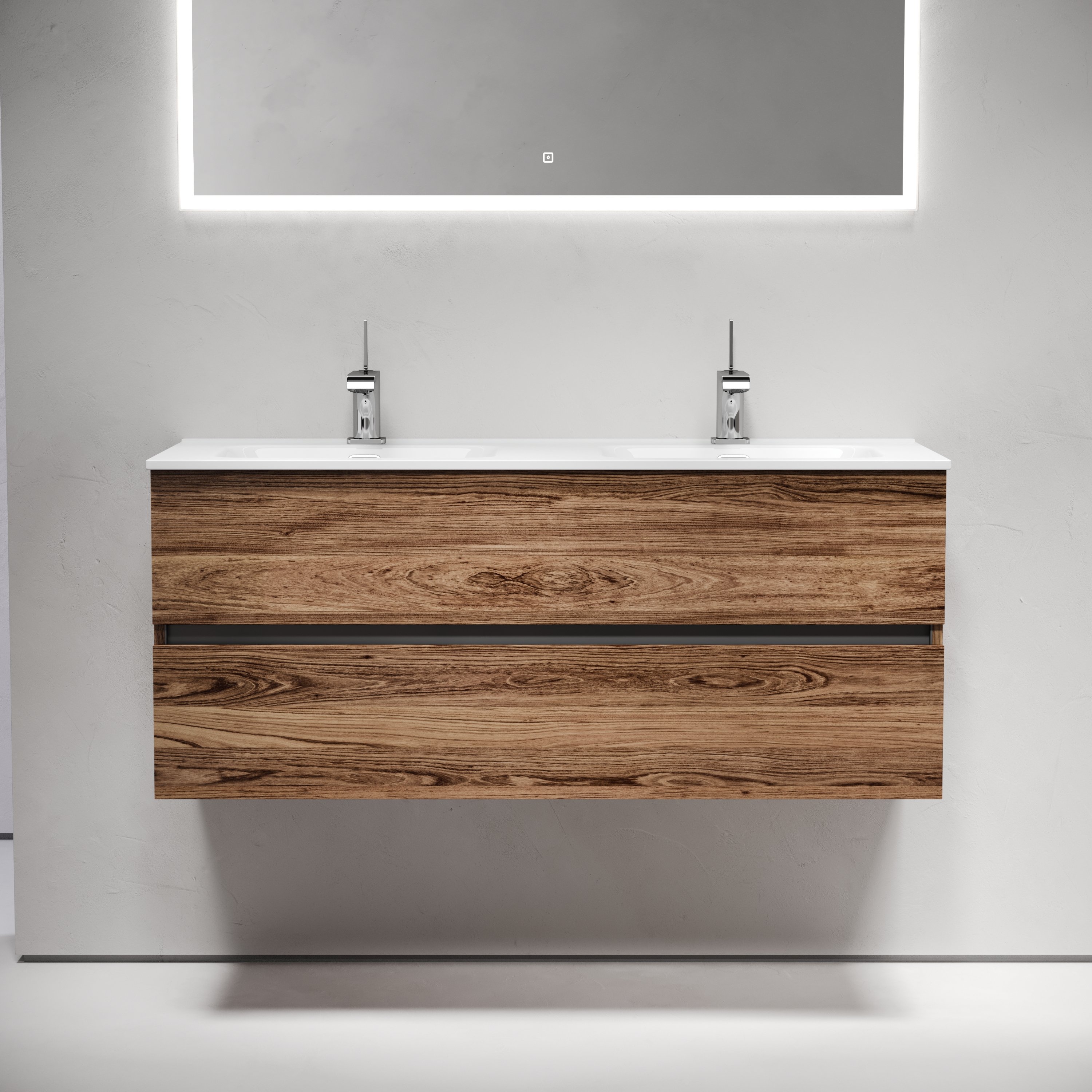 

Тумба под раковину без столешницы Sancos Urban 120 двойная, дуб чарльстон