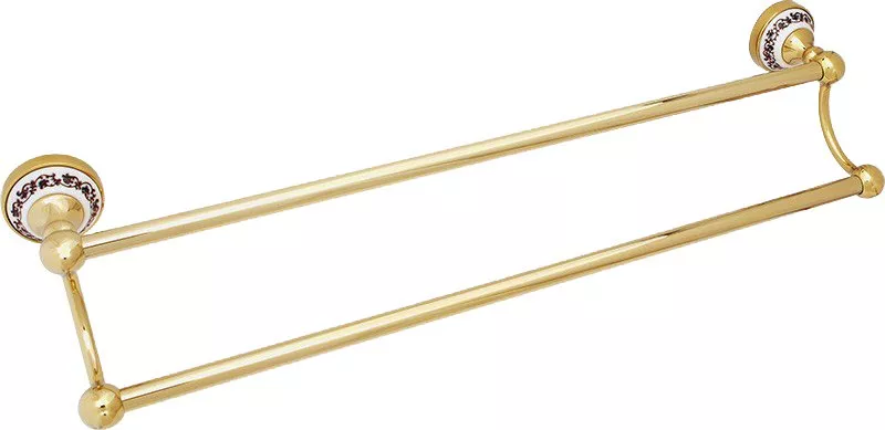 

Полотенцедержатель двойной Fixsen Bogema Gold 64 золото
