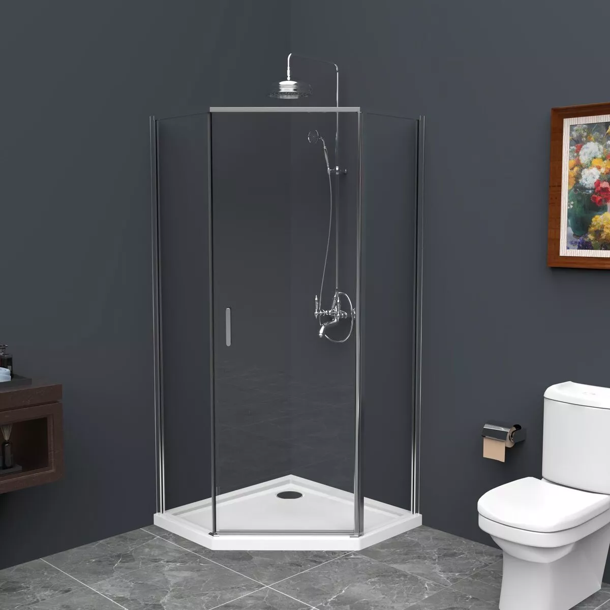 

Душевой уголок BelBagno Uno 100х100 хром (UNO-195-P-1-100-C-Cr)