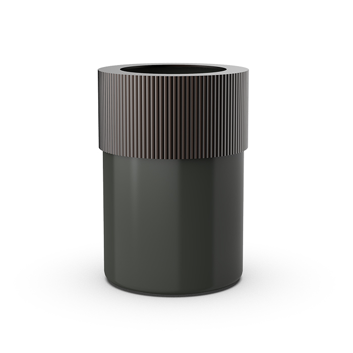 DECOR WALTHER OFLINE BEOD Корзина для мусора 30 x 21 x 21 см 85 л алюминийфарфор цвет Mocca шоколадно-коричневыйMoor болотный матовый 41285₽