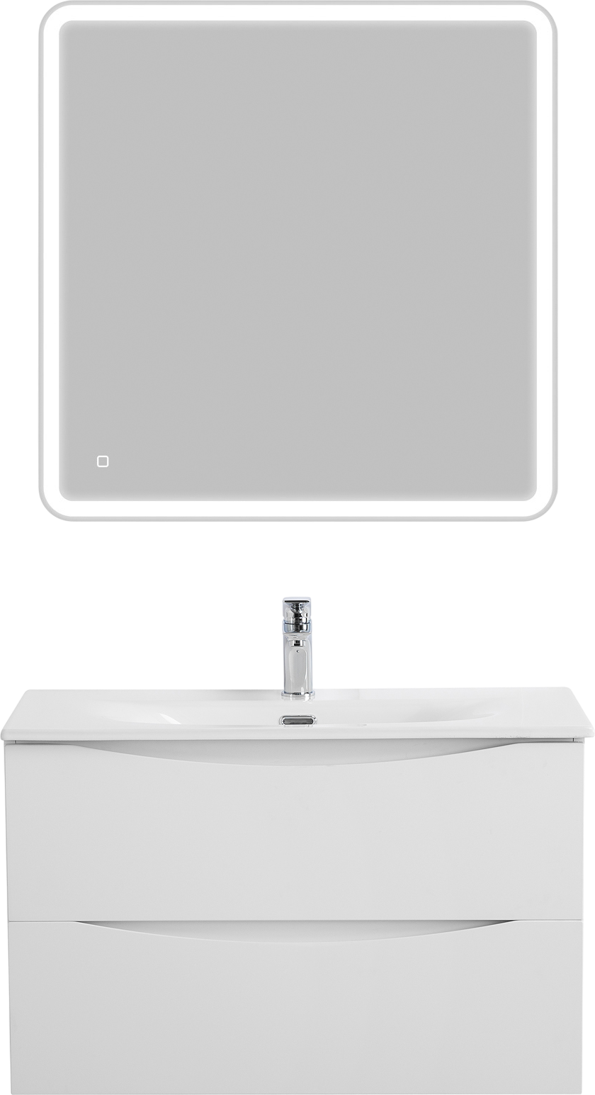 Мебель для ванной комнаты BelBagno Marino-cer-mini 80 подвесная bianco lucido 52200₽
