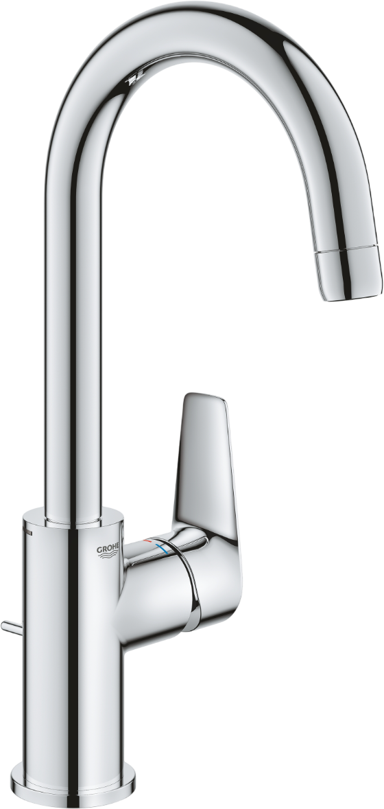 

Смеситель для раковины Grohe BauEdge 23760001 с ограничителем температуры, хром