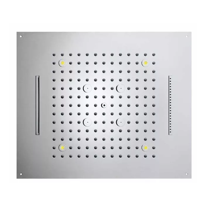 BOSSINI (DREAM/4 RGB) Потолочный душ 570x470 мм с хромотерапией, 4 режима, 4 светодиода LED RGB, для установки в подвесной потолок, хром (030) H38908.030 - фото 1