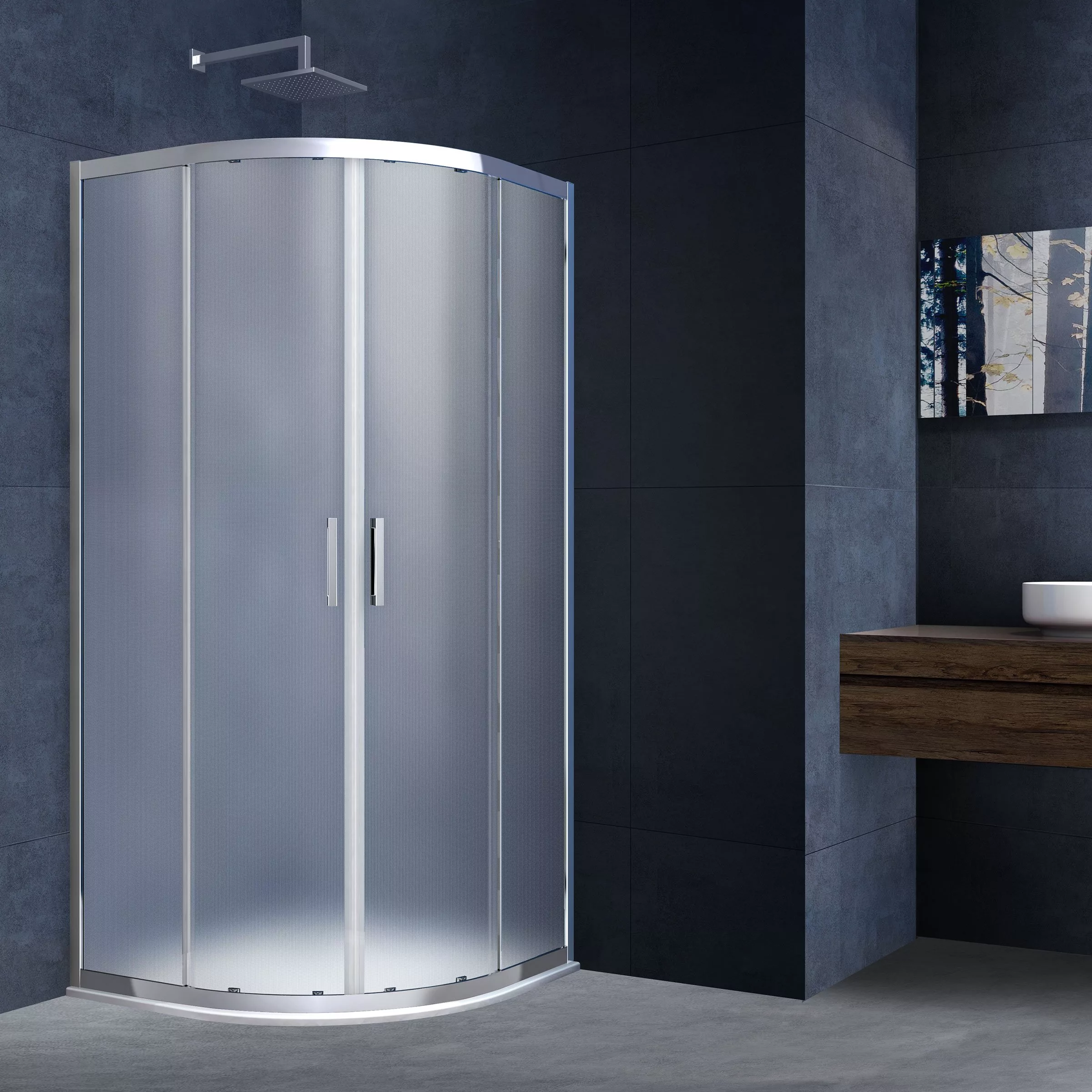 

Душевой уголок Vincea Alpha VSQ-3AL900MT 90x90, профиль хром, стекло текстурное