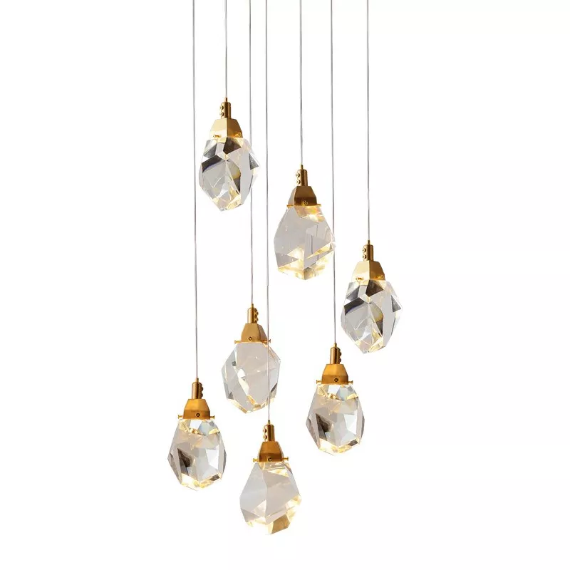 

Подвесной светильник Delight Collection Crystal rock II 9701P/7R brass