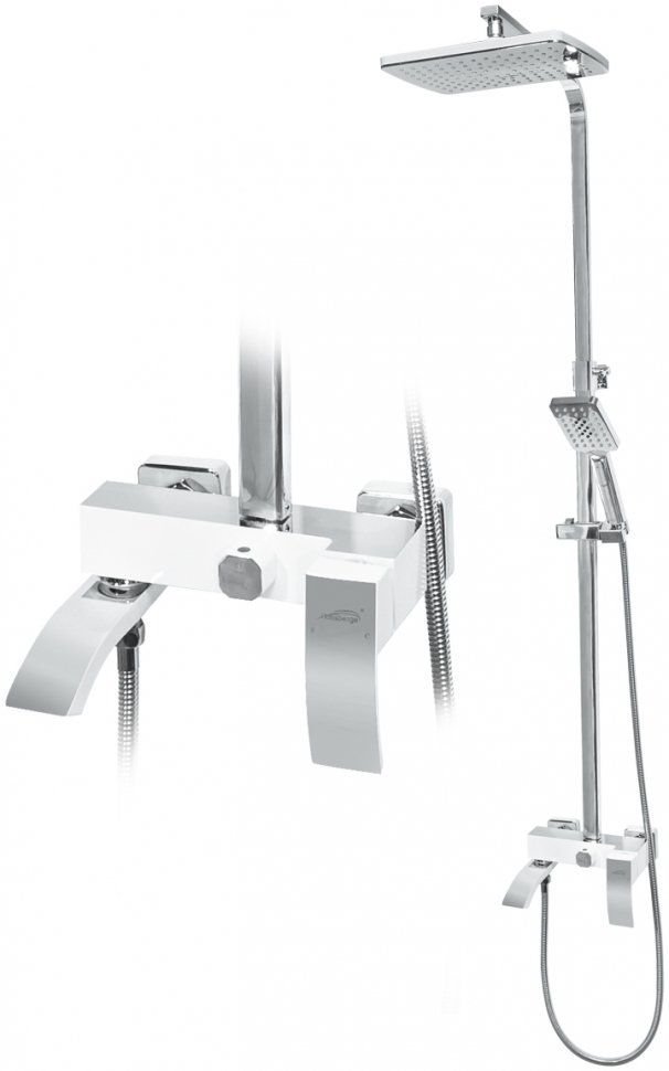 

Душевая система Hansberge CUBITO H5077W1 Белый хром