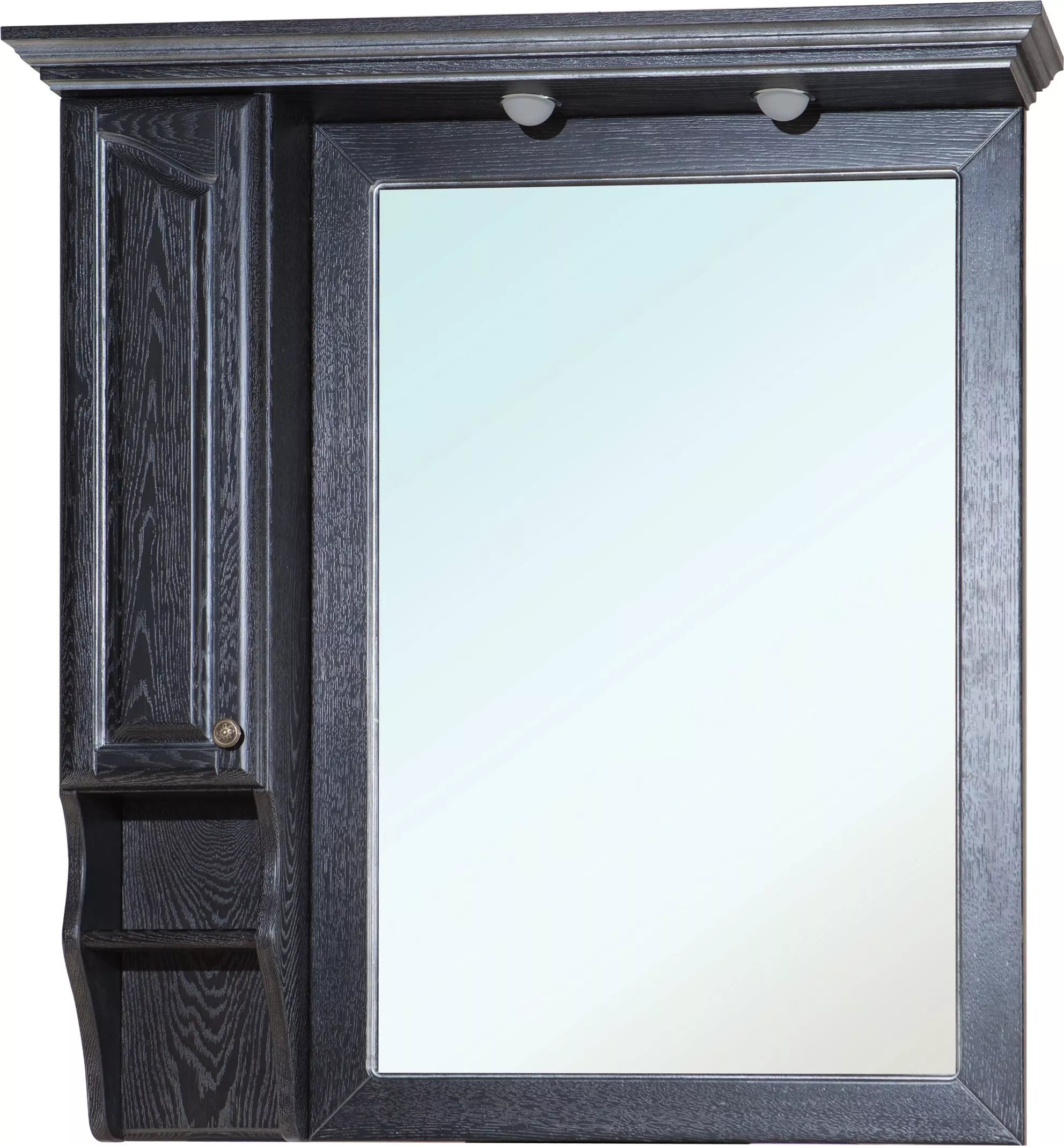 

Зеркало Bellezza Рим L 110 черное патина серебро