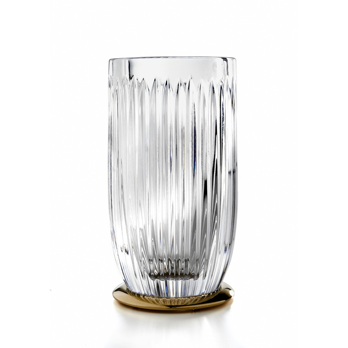 

3SC(Elegance Crystal) Стакан для зубных щеток, настольный Ø7,5 х14,5 см, хрусталь/латунь, цвет прозрачный/ Matt Satin Brass