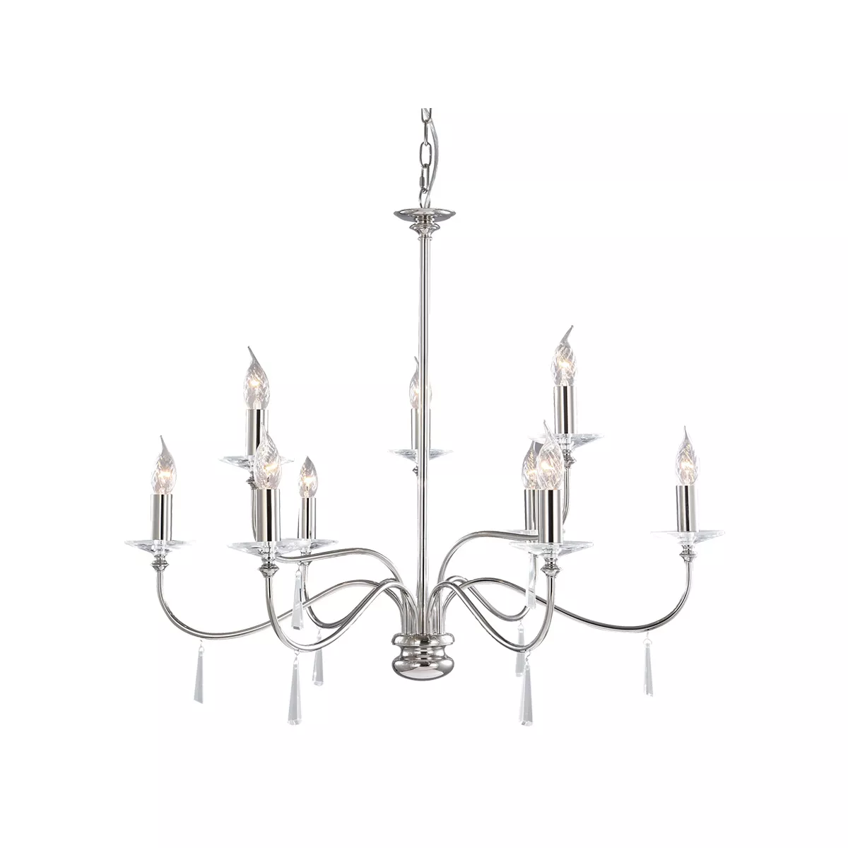 

Подвесная люстра Elstead Lighting Finsbury park FP9-POL-NICKEL