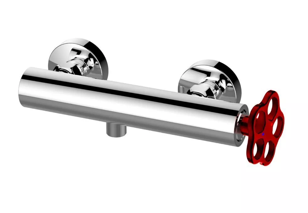

Смеситель BelBagno Roso ROS ESDM CRM для душа, Хром;красный