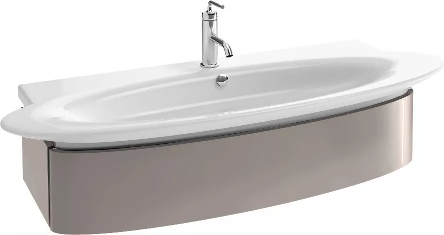 

Тумба с раковиной Jacob Delafon Presquile 130 серый титан, 1 ящик