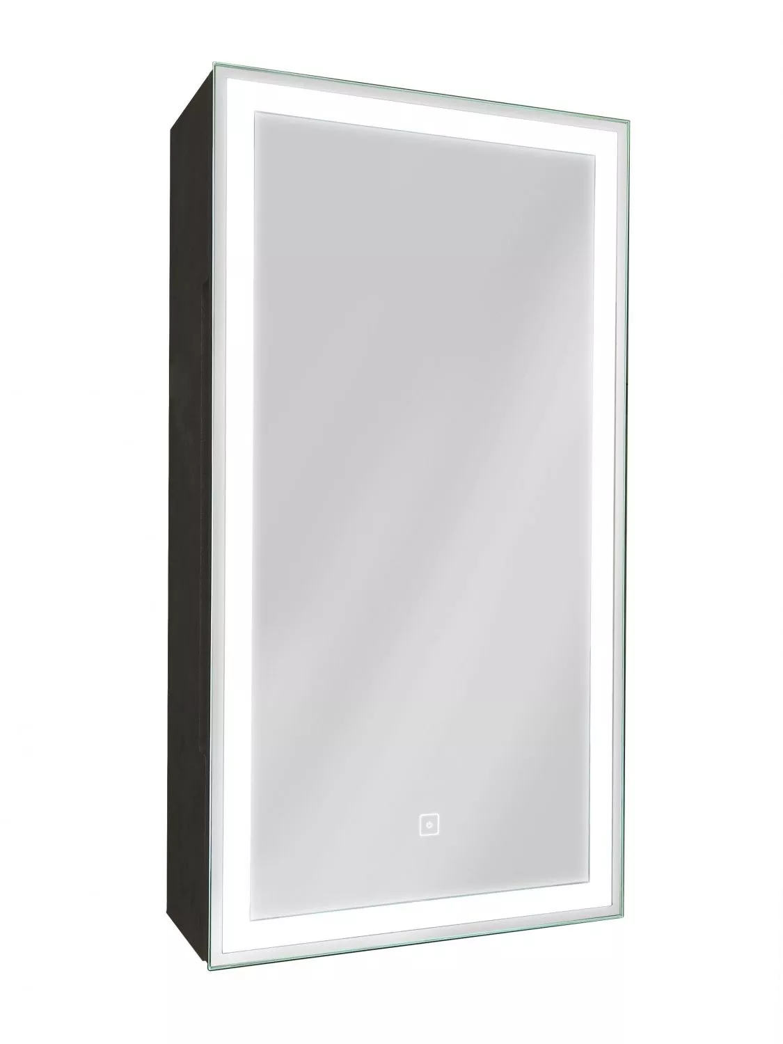 

Зеркало-шкаф Art&Max Techno 35х65 AM-Tec-350-650-1D-L-DS-F-Nero черный, с подсветкой