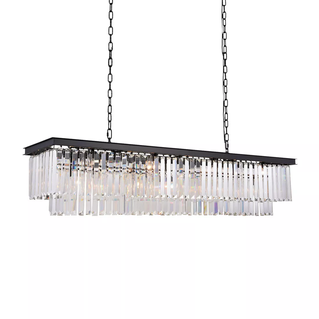 

Подвесная люстра Delight Collection 1920s Odeon KR0387P-12C/P black/frost