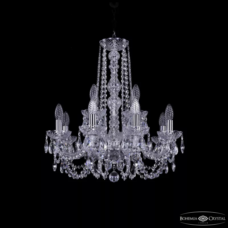 

Подвесная люстра Bohemia Ivele Crystal 1402/8+4/195/h-60 Ni