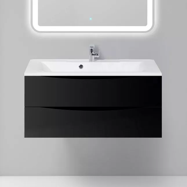 

Тумба с раковиной BelBagno Marino 100 nero lucido