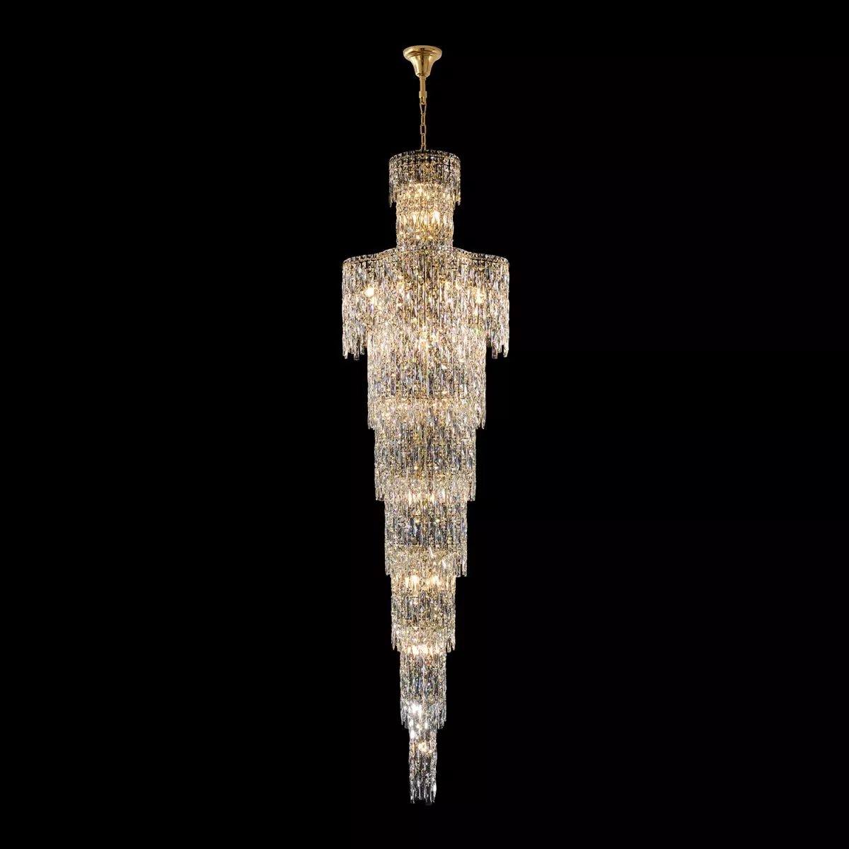 Каскадная люстра Crystal Lux ABRIL SP28 GOLD