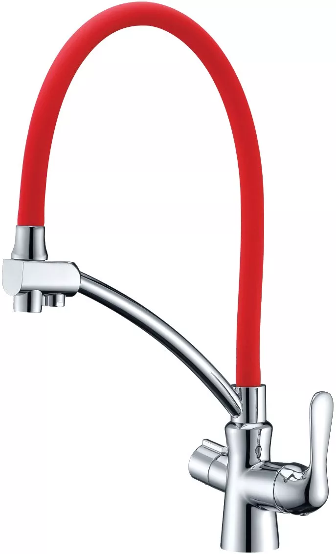 

Смеситель для кухни Lemark Comfort LM3070C-Red красный, с подключением к фильтру