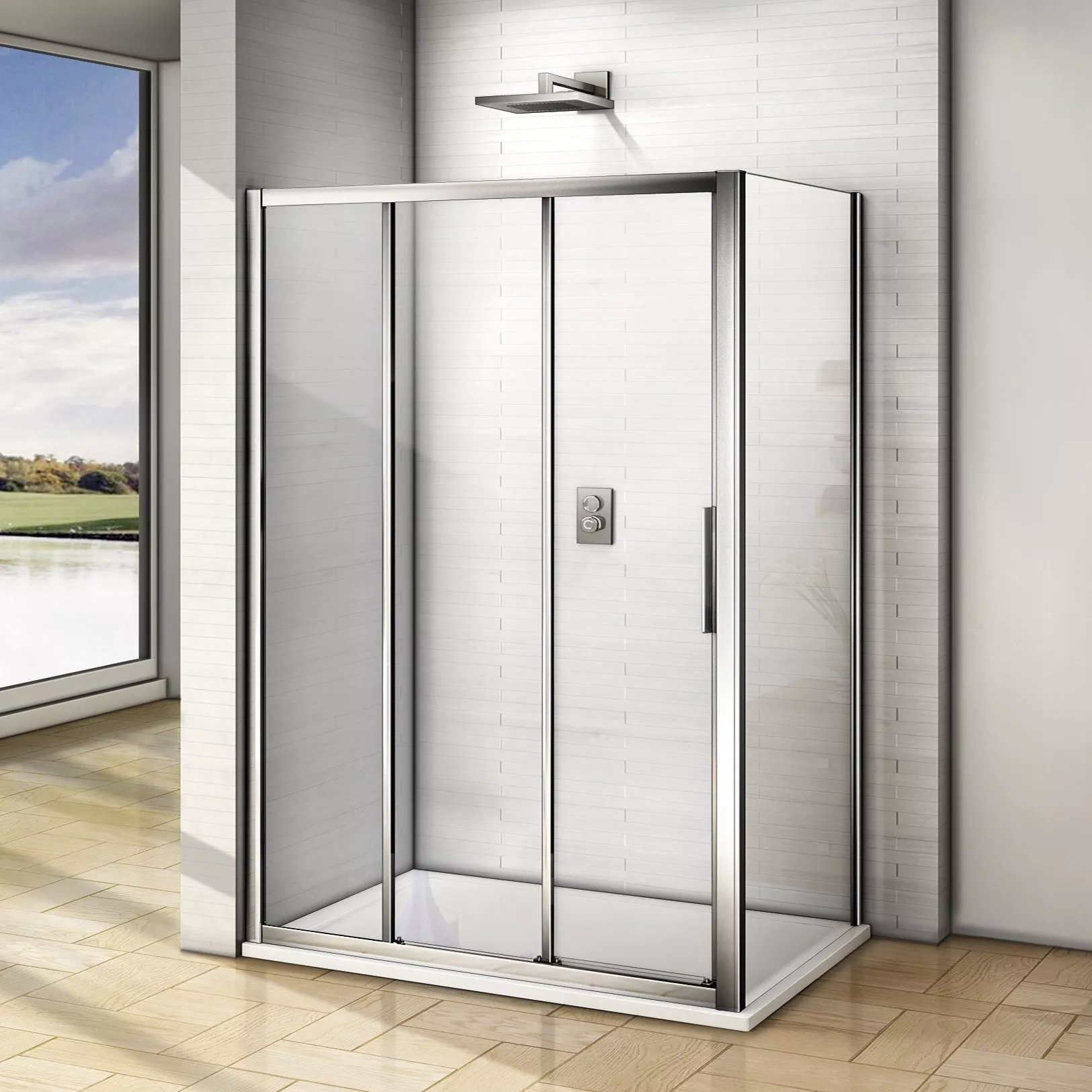 

Душевой уголок Good Door Orion WTW+SP-C-CH 140x90