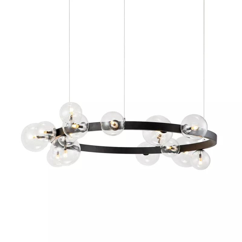 

Подвесной светильник Delight Collection Art Deco Bubble 771120 (KM1294P-15 black/clear)