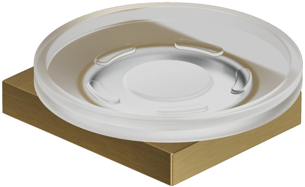 Мыльница Kludi Vela C 31985N0 настенная стеклянная брашированное золото 4961₽