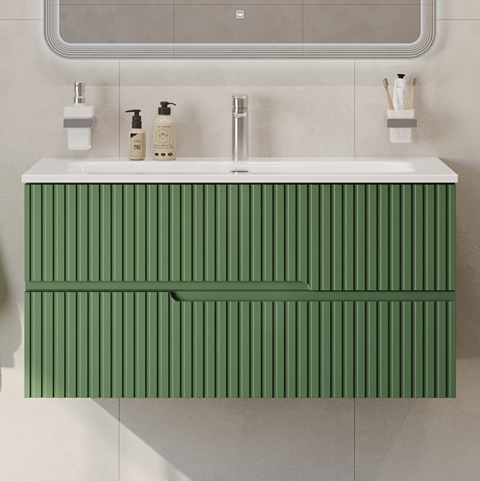 

Тумба под раковину без столешницы Cezares Duet 100 подвесная, фисташковый софт