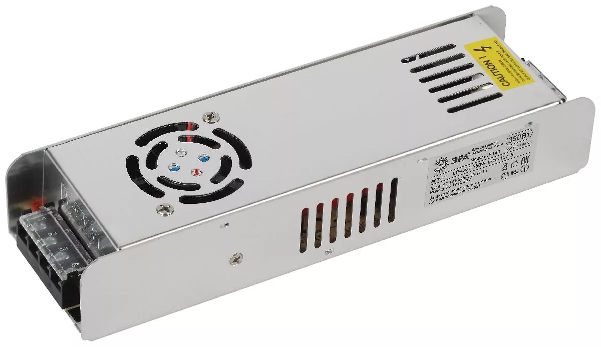

Блок питания Эра 350Вт DC12В 30A IP20 LP-LED-350W-IP20-12V-S Б0061128