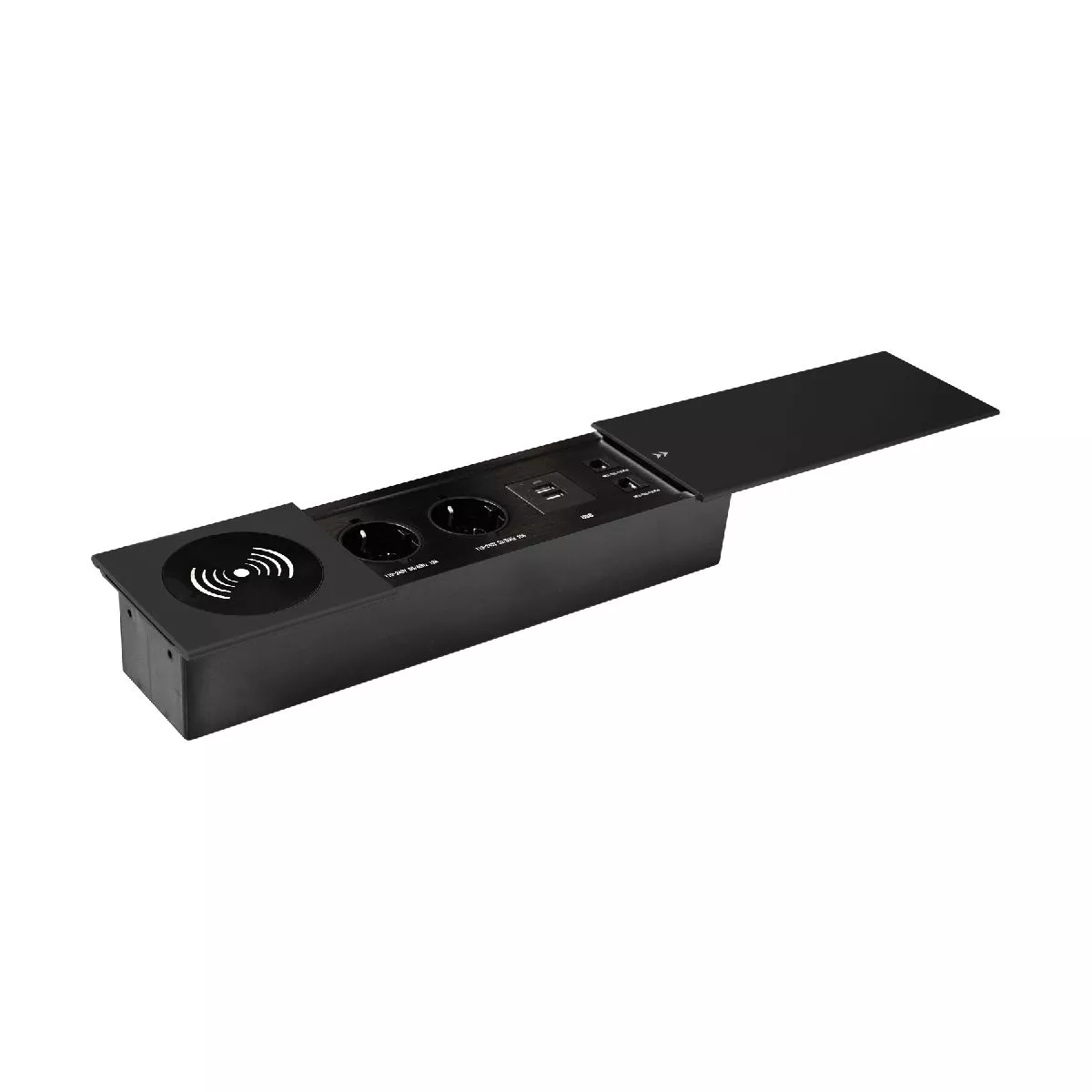 

Блок розеток JX (Slide Top) (2 секции RJ-45 + 2 USB беспр.зарядка с кабелем питания) Mebax 00-00002893