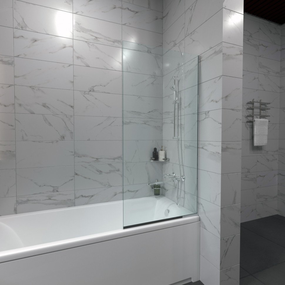 

Шторка на ванну Triton Статик Хром 70х140 профиль глянцевый хром